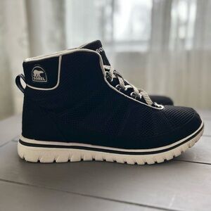 Sorel Women's Black and White High-Top Sneakers